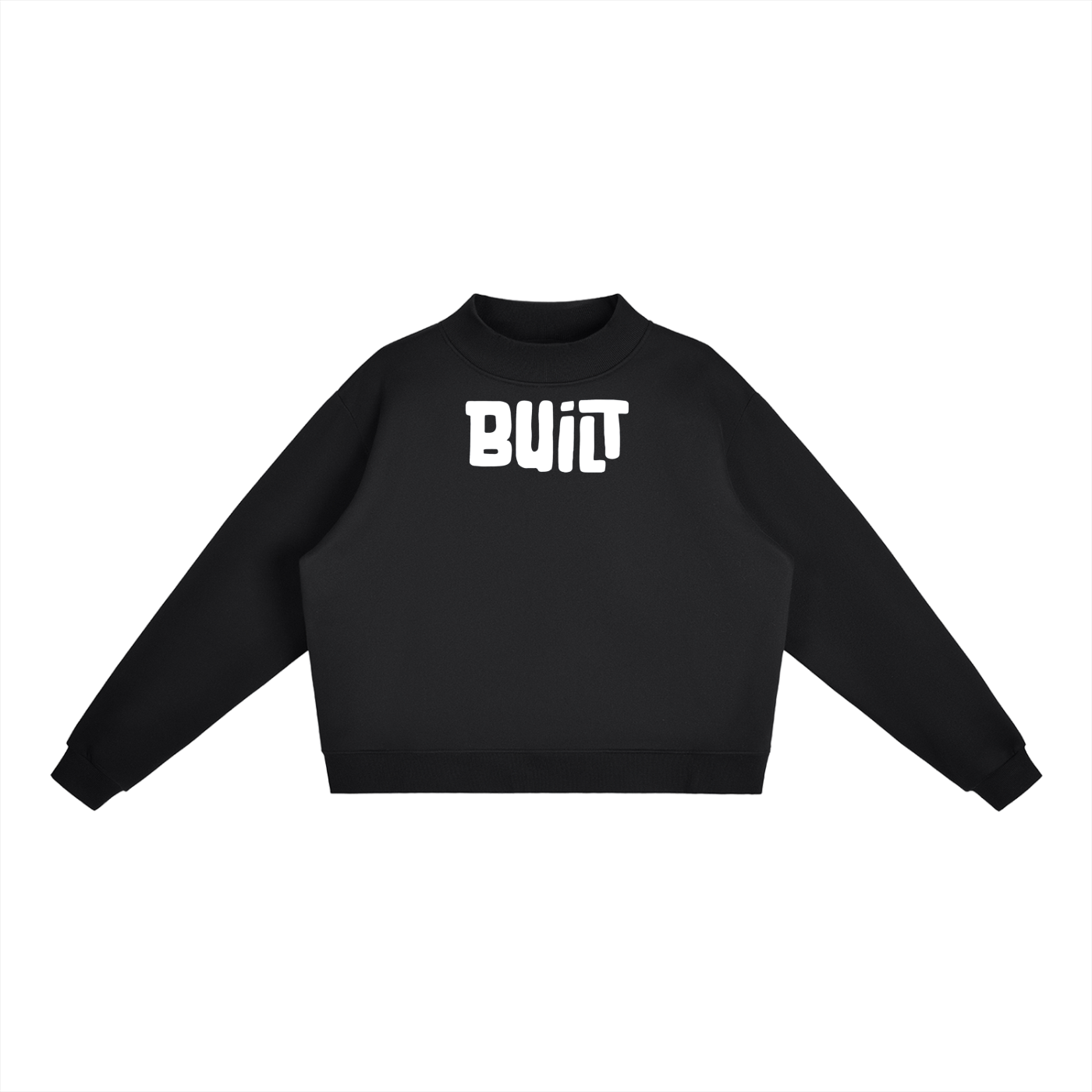Essential Fleece Mock-Neck Crew Sweatshirt